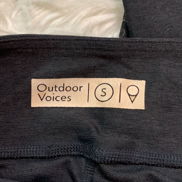 Designer for active life! OUTDOOR VOICES warmup leggings dark gray size small - Picture 4 of 10